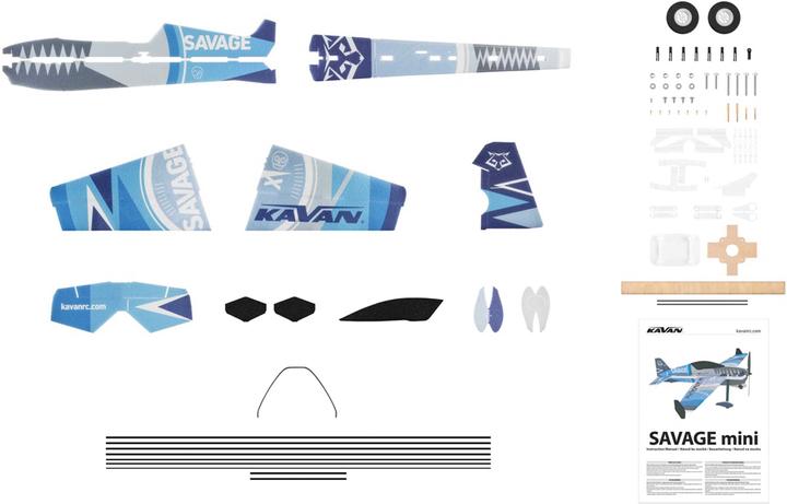 Actual product image Kavan Savage Mini blue 3D aerobatics park flyer (Aerobatics, Park flyer)