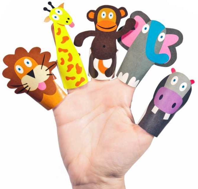 Actual product image Pukaca Paper finger puppet set. 8 jungle animals (8 x)