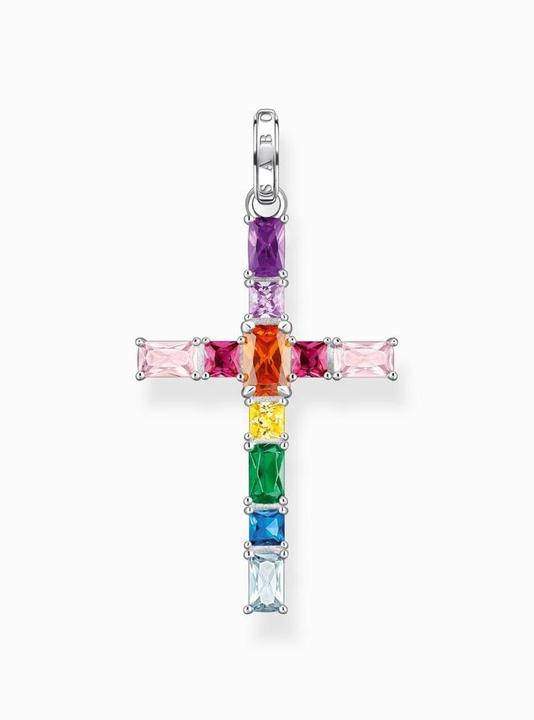 Image du produit Thomas Sabo Pendentif croix pierres multicolores argent (Argent 925)