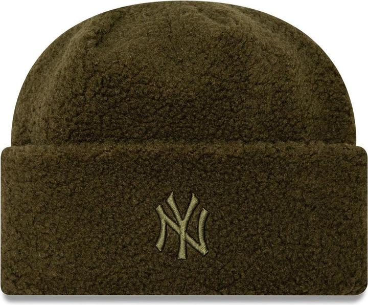 Actual product image New Era Ladies Winter Beanie - Borg Sherpa Ny Yankees Olive (One size)