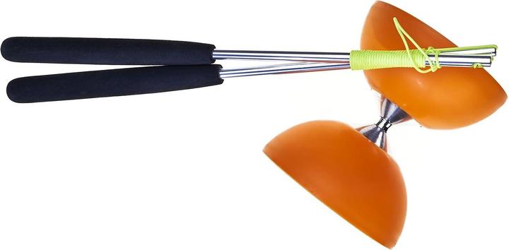Immagine prodotto Eureka! Diabolo di gomma con stokken di alluminio - Oranje
