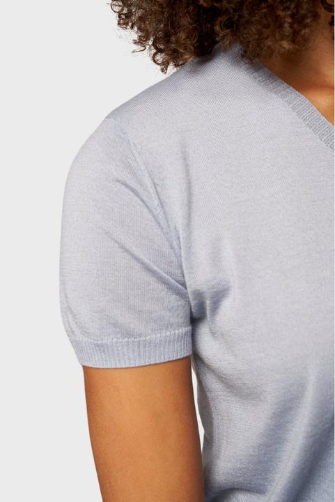 Image du produit Bellemere T-Shirt Silk Cashmere V-Neck T-Shirt (L)
