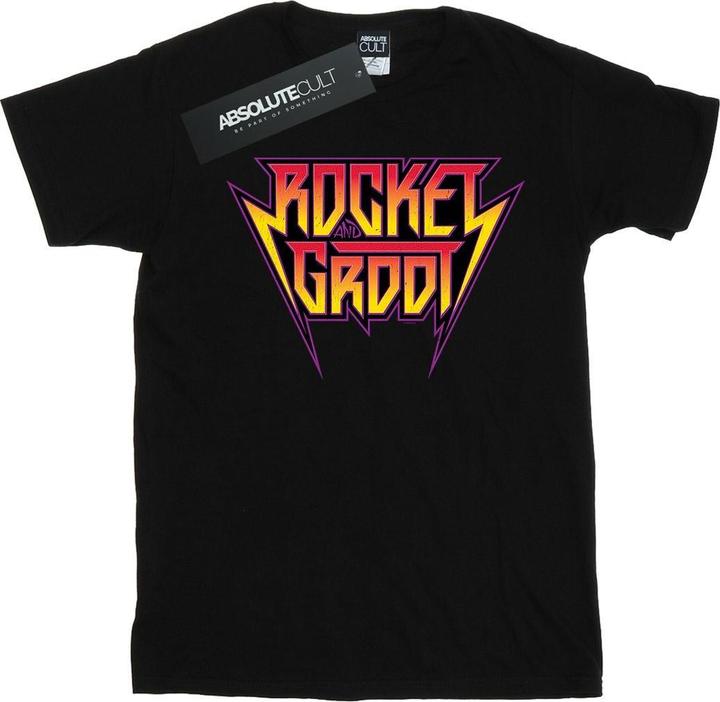 Produktbild Guardians Of The Galaxy Vol. 2 Rocket And Groot Metal Logo TShirt (XXL)