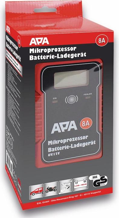 Image du produit APA Chargeur de batterie à microprocesseur (6V, 12V, 8 A)