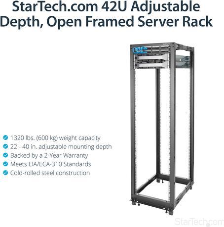 Actual product image StarTech 4-Post (42 RU, 19 inch rack)