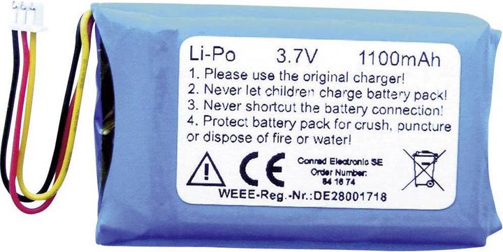 Conrad energy Batterie de rechange LiPo (3.70 V, 1100 mAh)