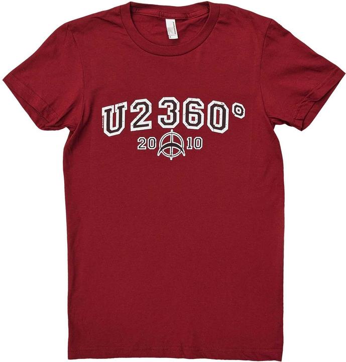 Actual product image U2 Womens/Ladies 360 Degree Tour 2010 Logo T-Shirt (M)