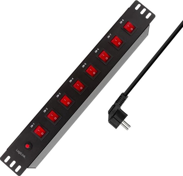 Produktbild LogiLink Steckdosenleiste (8 x, CEE, 2 m)