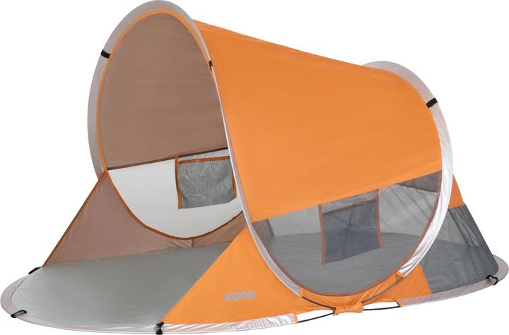 Koor Strandzelt Pop-Up L, Peach (Strandzelt + Strandmuschel, 1.50 kg, 2 Personen)