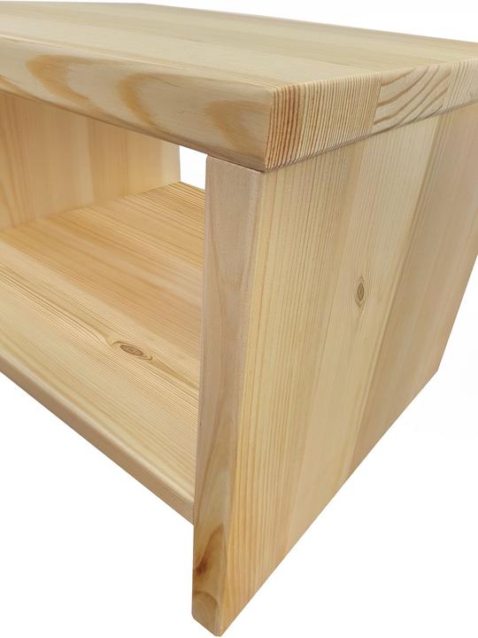 Produktbild Erst-Holz Nachttisch Kiefer massiv modernes kubisches Nachtkästchen in offener Form 90.20-K5