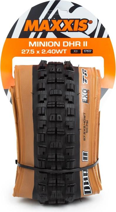 Actual product image Maxxis Minion DHR II Skinwall TR EXO 60TPI Dual (27.5 x 2.40, 61-584)