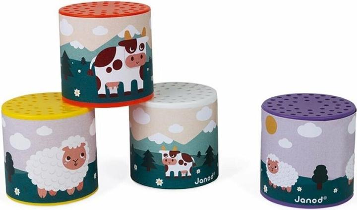 Actual product image Janod Cow & sheep sound box (German, French, Italian, English)