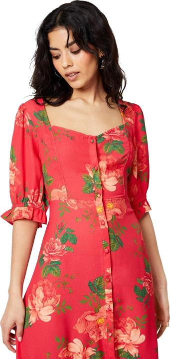 Actual product image Dorothy Perkins Womens/Ladies Floral Button Through Petite Midi Dress (36 D)