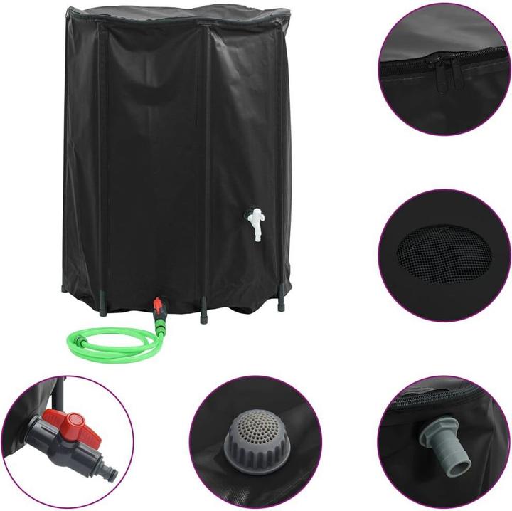 Produktbild VidaXL Wassertank mit Wasserhahn Faltbar 750 L PVC (750 l)
