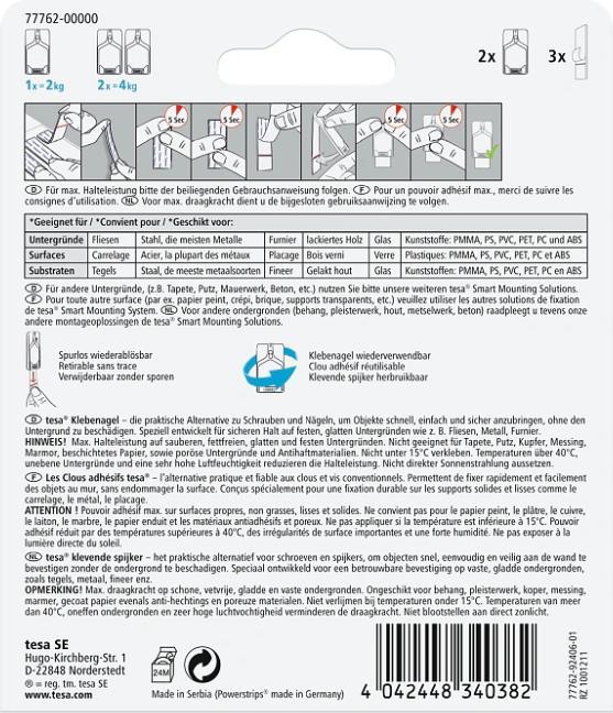 Image du produit tesa Carreaux adhésifs pour clous