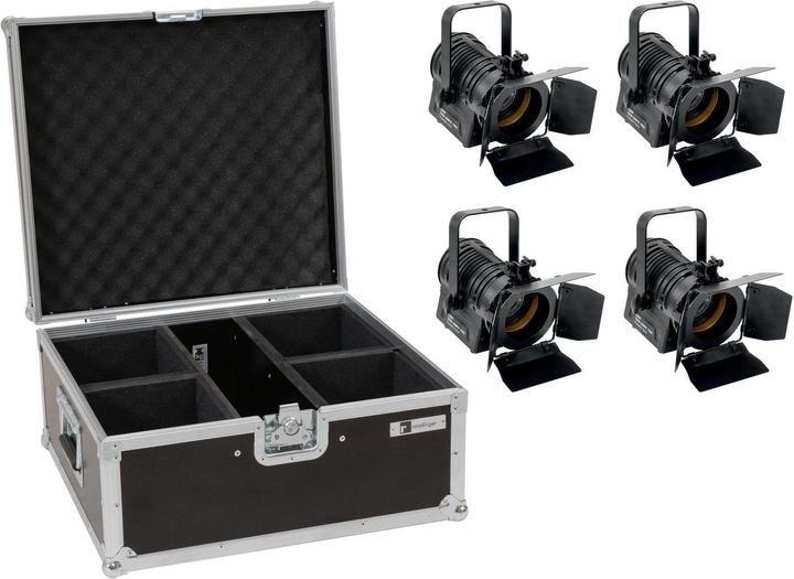 Produktbild Eurolite Set 4x LED THA-20PC TRC Theater-Spot sw + Case