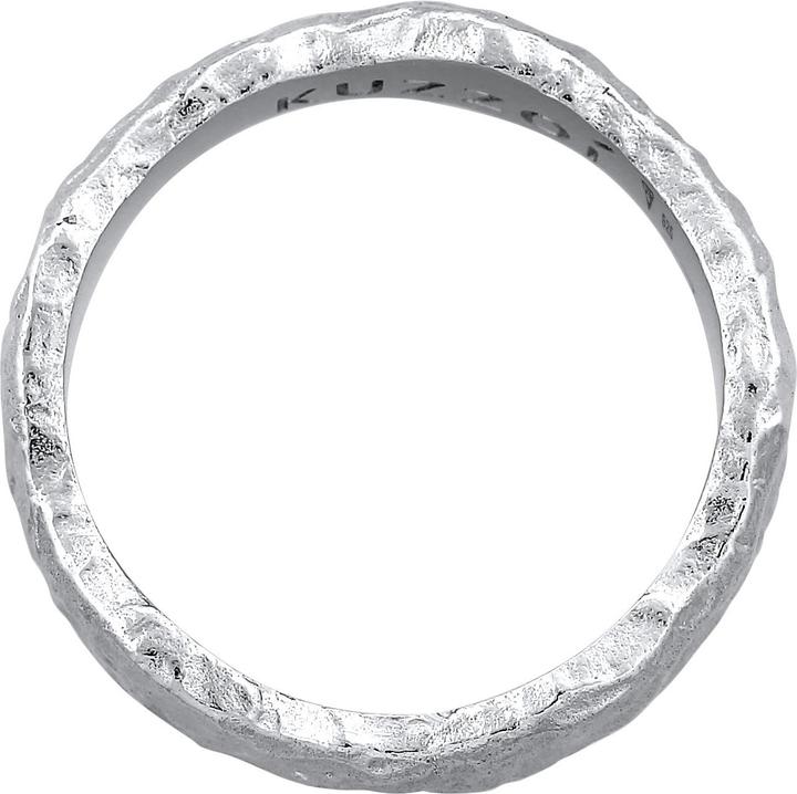 Produktbild Kuzzoi Ring Herren Bandring Organic Struktur 925 Silber (62, 925 Silber)