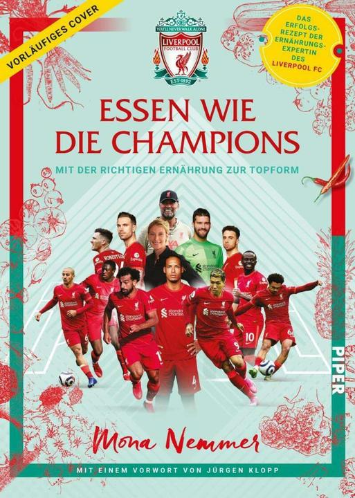 Actual product image Essen wie die Champions (German, Mona Nemmer, Liverpool FC, Cornelia Stoll, 2022)