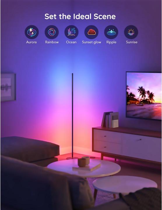 Image du produit Govee Lampadaire Smart Corner, RGBICW (1000 lm)