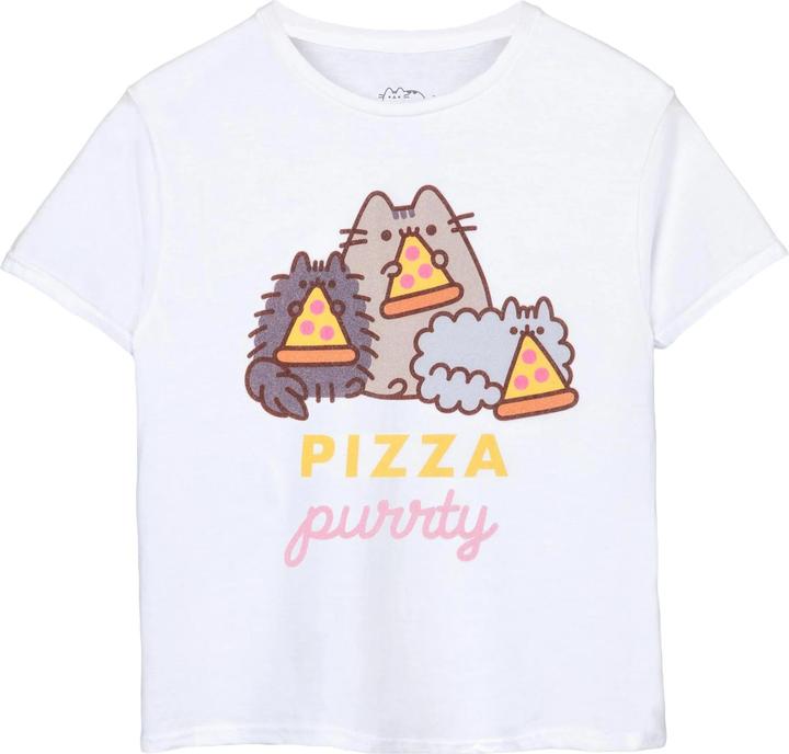 Immagine prodotto Pusheen Pizza Purrty Maglietta Maniche Corte Ragazze (146, 152)