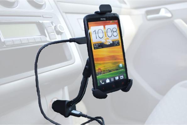 Produktbild Filmer Smartphone-Halter mit Schwanenhals, USB Steckplatz