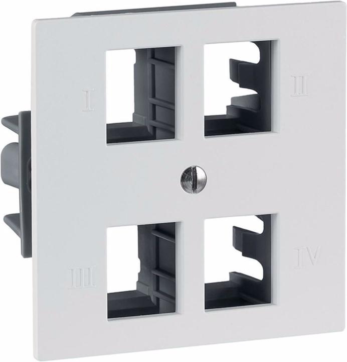 R&M Network outlet EDIZIOdue 60x60 4x1 port empty, ws for cat 6A EL