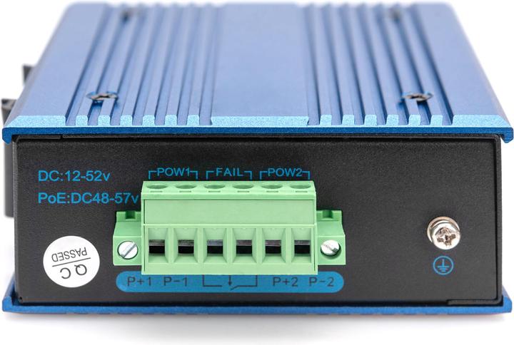 Actual product image Digitus 4-Port 10/100Base-TX to 100Base-FX Industrial Ethernet Switch (4 Ports)