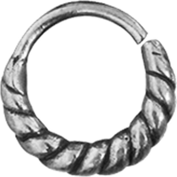 Actual product image Star Piercing Micro Piercing Ring silber geflochten (without brass, 925 sterling silver)