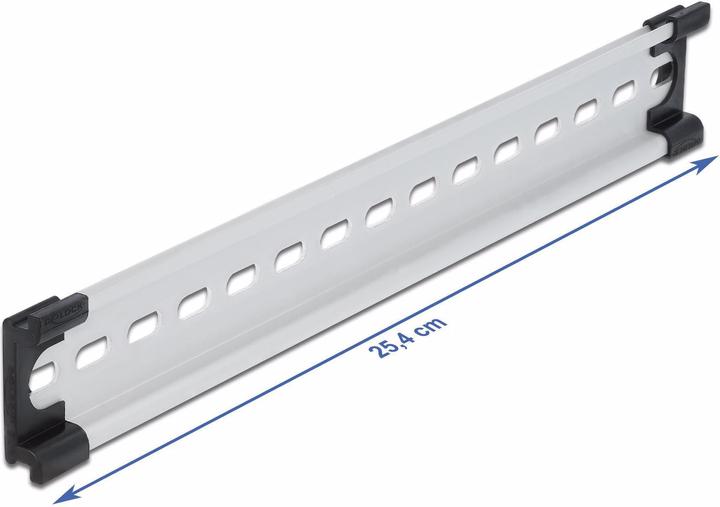 Delock Hutschiene 35 x 7,5 mm, 10 aus Aluminium, Schlitzlöchern