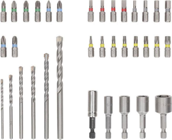 Actual product image Bosch Professional Bit Set Extra Hard 35 pcs (PH1 / PH2 / PH3)