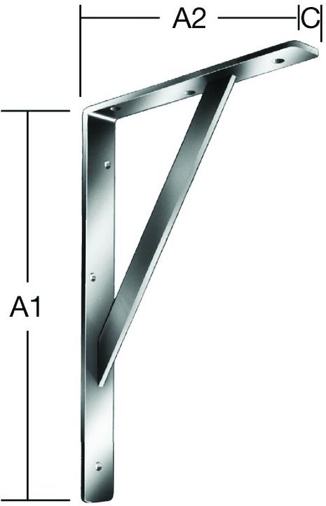 Image du produit Vormann Console à entretoise L.300mm H.200mm L.30mm S.4mm blanc Tgf.300kg (1 pcs)