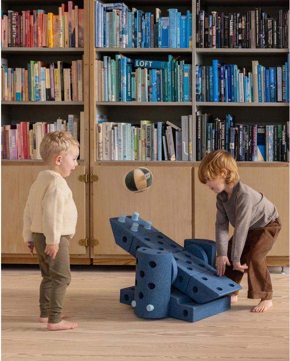 Produktbild Modu Dreamer Kit - Zachte blokken- 33 onderdelen - Open Ended speelgoed- Speelgoed 1 -2-3 jaar - Deep Blu