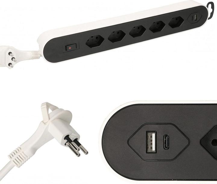 Immagine prodotto Max Hauri linea design (5 x, Tipo 13, USB-A, USB-C, 2.20 m)