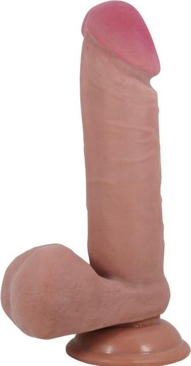 Produktbild Pretty Love Realistischer Dildo Der Sliding Skin-Serie Mit Sliding Skin-Saugnapf Braun 20,5 cm