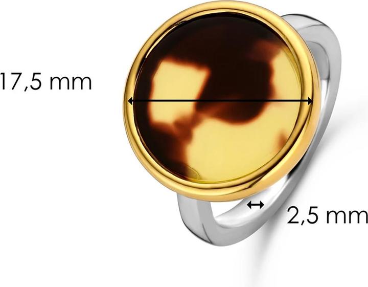 Produktbild Ti Sento Milano Ring Schildpatt bicolor gelbvergoldet 12208TU (56, 925 Silber)