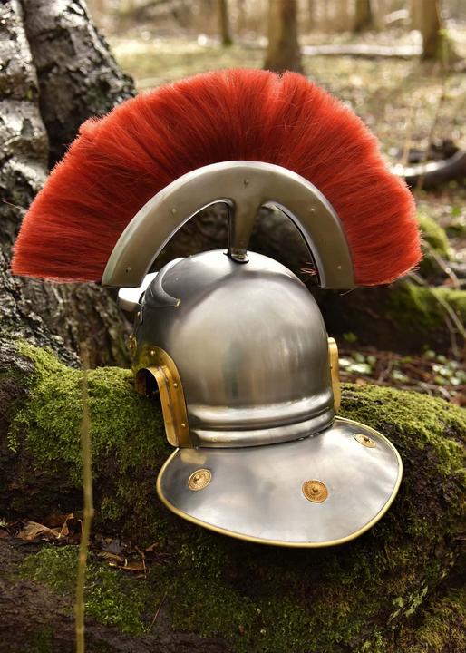 Actual product image Battle Merchant Roman officer's helmet with crest