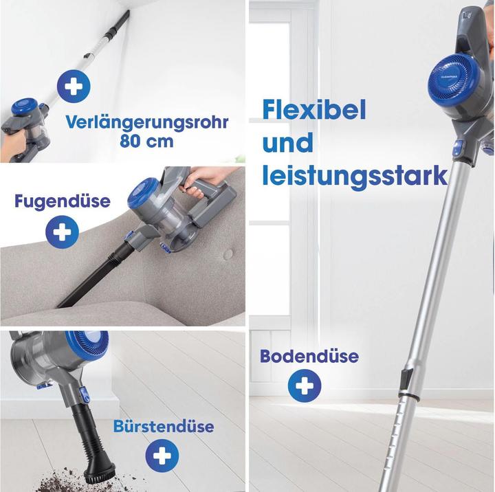 Image du produit CleanMaxx Aspirateur à main et à manche sans fil Anthracite/Bleu