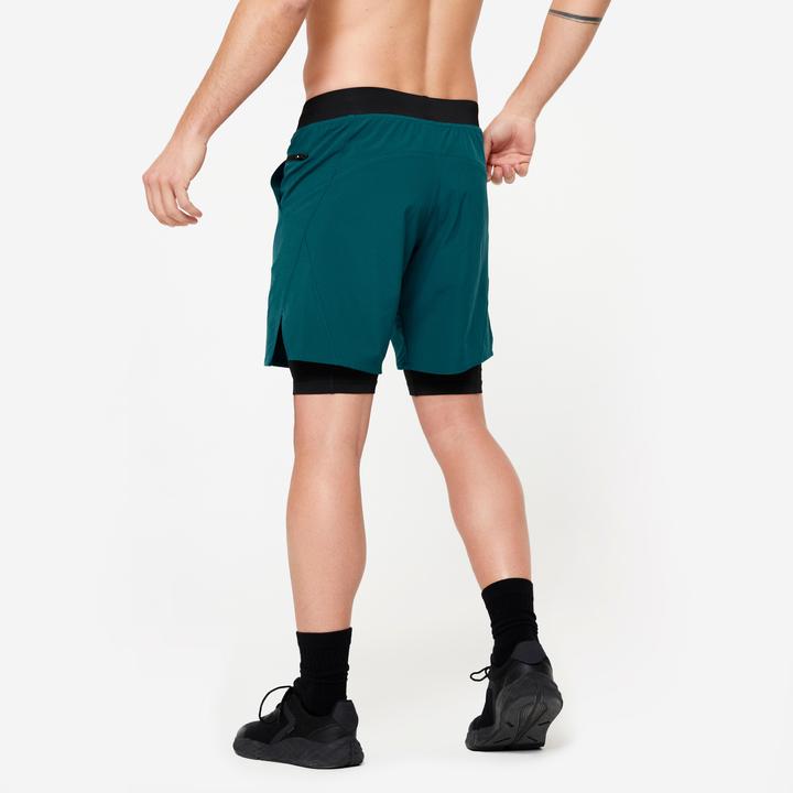 Image du produit Domyos Short 2-en-1 homme respirant - turquoise (XL)
