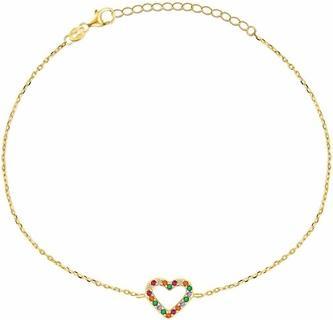 Image du produit Brilio Silver - Charming gold plated heart bracelet BRC39YRBW