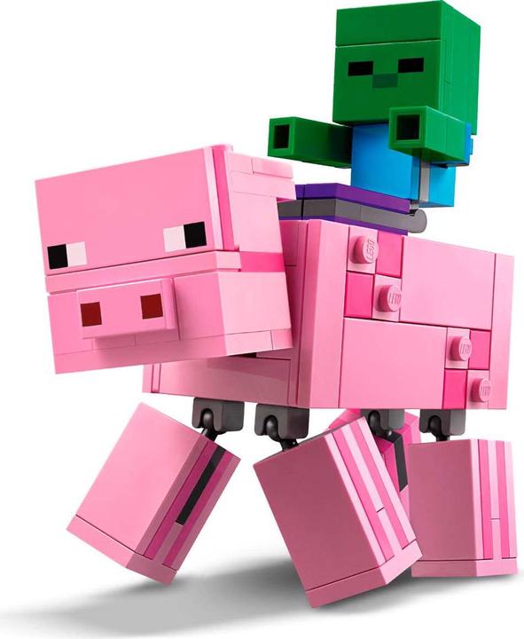 Actual product image LEGO BigFig pig with zombie baby (21157, LEGO Minecraft)