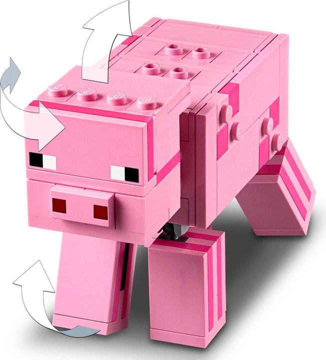 Actual product image LEGO BigFig pig with zombie baby (21157, LEGO Minecraft)