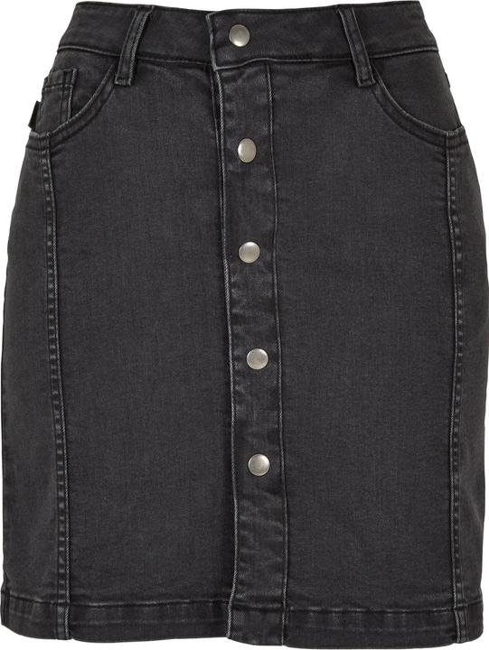 Actual product image Urban Classics Ladies Organic Stretch Button Denim Skirt (28)