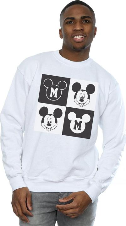 Actual product image Disney Mens Mickey Mouse Smiling Squares Sweatshirt (XXL)