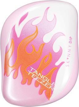 Produktbild Tangle Teezer Perie pentru par Compact Styler Smooth & Shine Skinny Dip Flames, Roz Alb