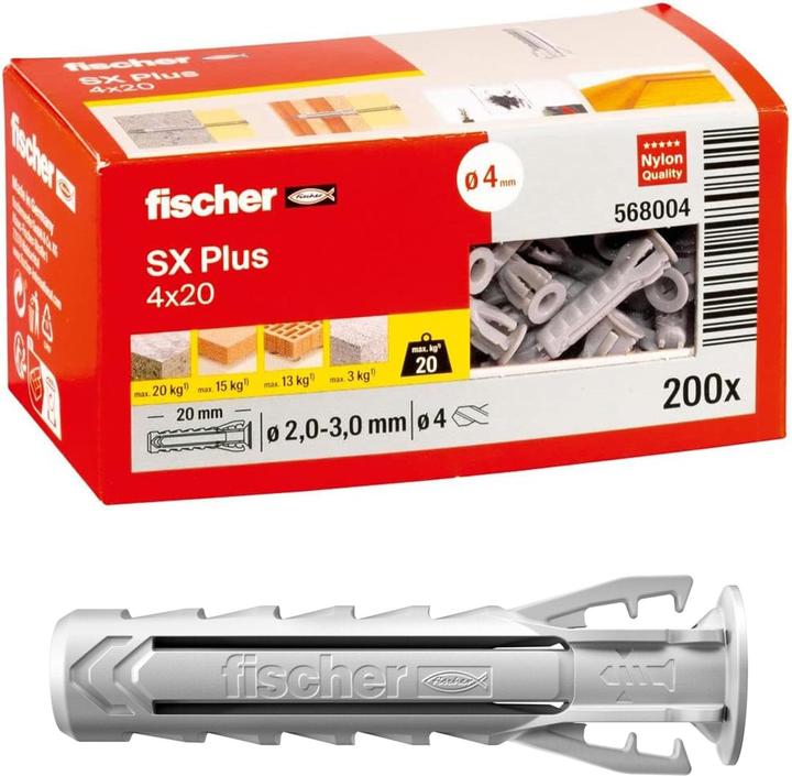 Produktbild Fischer Spreizdübel SX Plus 4 x 20 (200 Stk.)