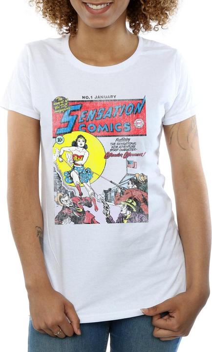 Image du produit - T-shirt WONDER WOMAN SENSATION COMICS ISSUE COVER - Femme (L)