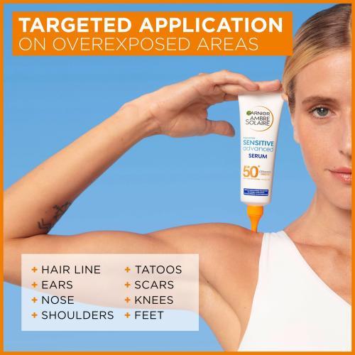 Productafbeelding Garnier Ambre Solaire Sensitive Advanced expert+ (Zonnecrème gezicht, SPF 50, 125 ml, 161 g)