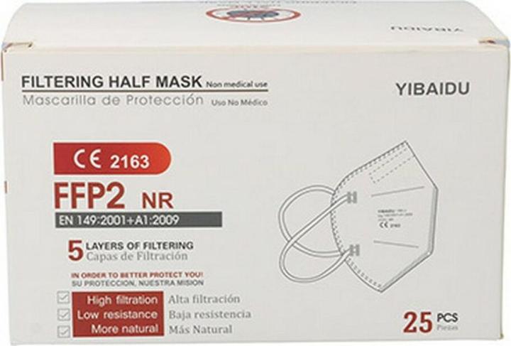 Actual product image Jiada C675101 - FFP2 protection and safety mask white.