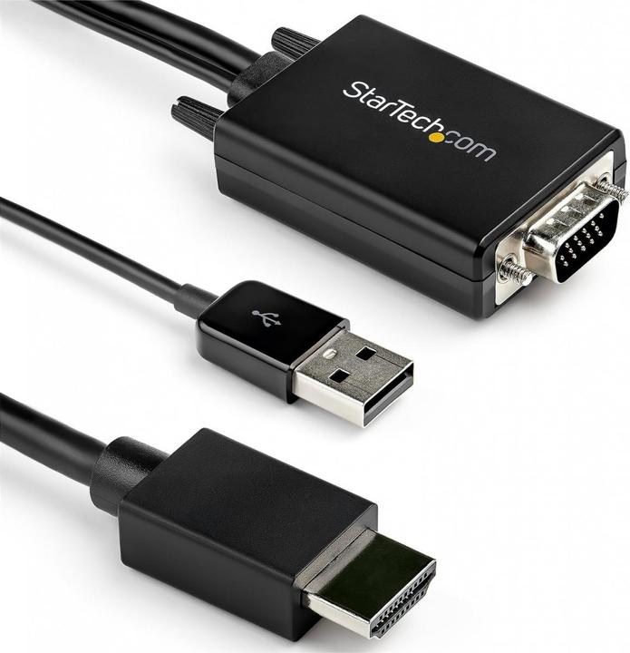 Immagine prodotto StarTech .com 2 m (6.6 ft.) cavo adattatore da VGA a HDMI con USB Audio (2 m, USB, VGA, HDMI)