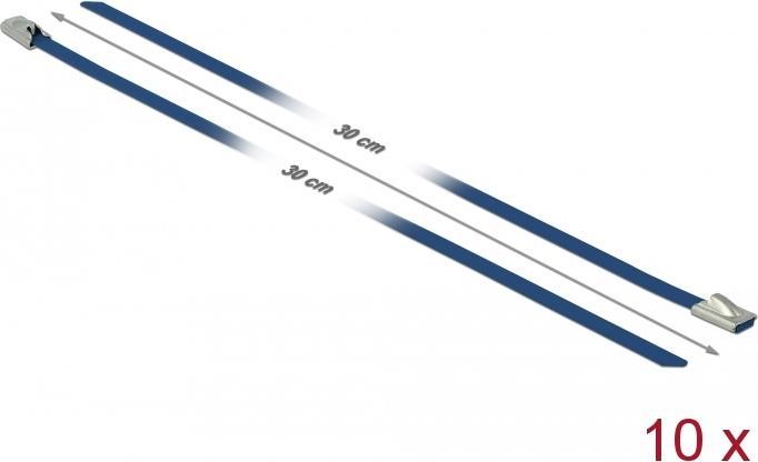 Produktbild Delock Edelstahlkabelbinder 300x4,6 10 Stk. (Metallkabelbinder, 300 mm, 10 Stk.)